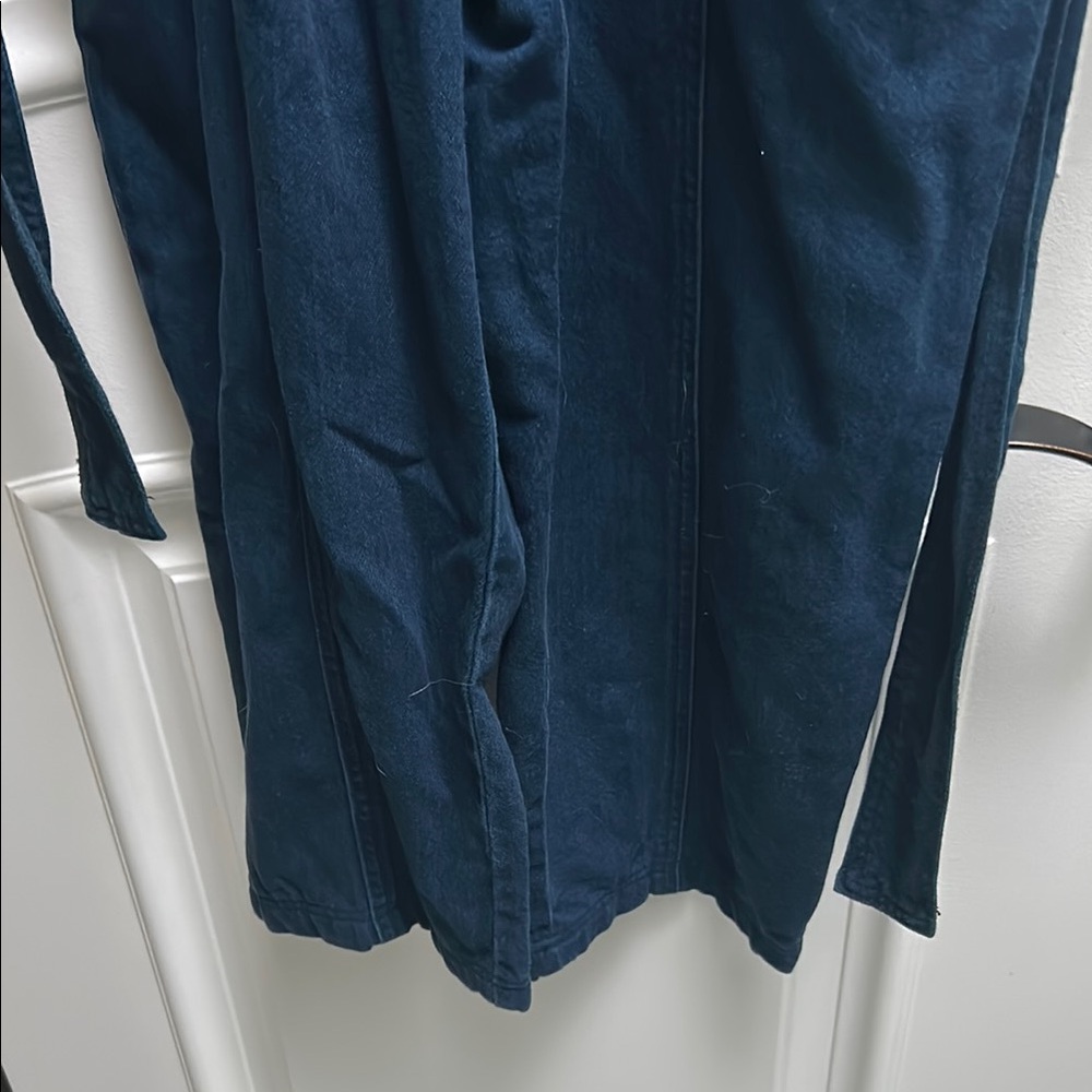 Banana Republic Blue Long Sleeve Notched Collar Jumpsuit - Picture 4 of 11